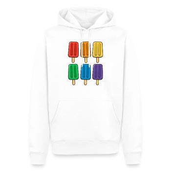 LGBT Flag Eis am Stiel 4. Juli Gay Subtle Pride - Männer Premium Bio Hoodie - Weiß - Vorne - Nico (187cm)
