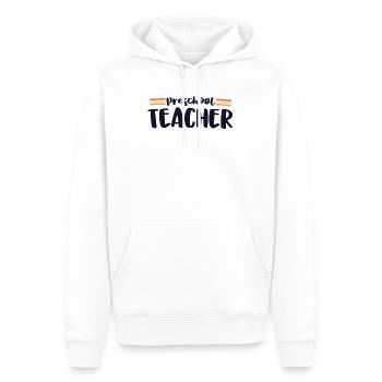 Retro Vorschullehrer Matching 70s Vintage Back - Männer Premium Bio Hoodie - Weiß - Vorne - Nico (187cm)