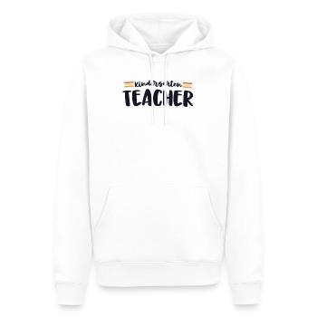 Retro Kindergarten Teacher Kinder Crew 70s Retour - Sweat à capuche Premium bio Homme - blanc - Devant - Nico (187cm)