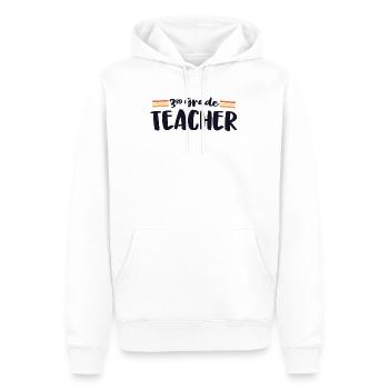 Retro 3rd Grade Teacher Third Matching 70s Back - Men’s Premium Organic Hoodie - white - Front - Nico (187cm)