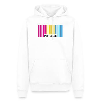 Inestimable Pansexual Pride Barcode Subtil Pan - Sweat à capuche Premium bio Homme - blanc - Devant - Nico (187cm)