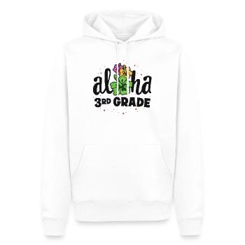 Aloha 3rd Grade Third Teacher First Day Back to - Men’s Premium Organic Hoodie - white - Front - Nico (187cm)