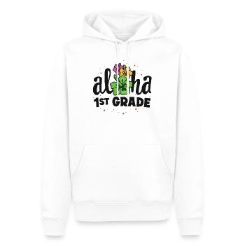 Aloha 1st Grade Tropical Teacher Erster Tag zurück - Männer Premium Bio Hoodie - Weiß - Vorne - Nico (187cm)