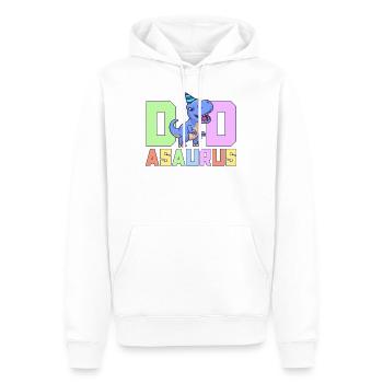 Papa Asaurus Dinosaurier Geburtstagsfeier TRex Matching - Männer Premium Bio Hoodie - Weiß - Vorne - Nico (187cm)