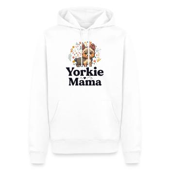 Yorkie Mama Dog Maman Yorkshire Terrier Amant - Sweat à capuche Premium bio Homme - blanc - Devant - Nico (187cm)