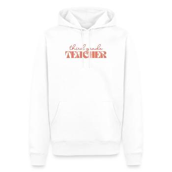 Retro 3rd Grade Teacher Vintage Third Grade - Men’s Premium Organic Hoodie - white - Front - Nico (187cm)