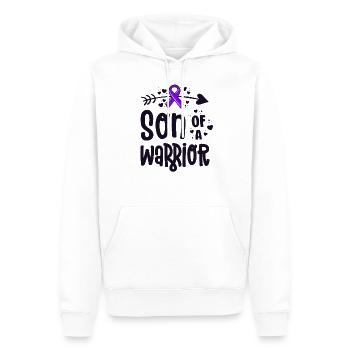 Son Of A Warrior Hodgkins Lymphoma Cancer - Men’s Premium Organic Hoodie - white - Front - Nico (187cm)