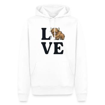 Mignonne écossaise Highland Cow Lover Farm Girl - Sweat à capuche Premium bio Homme - blanc - Devant - Nico (187cm)