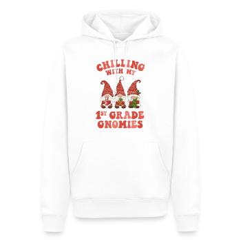 Lehrerin der 1. Klasse Weihnachten chillt mit meinem - Männer Premium Bio Hoodie - Weiß - Vorne - Nico (187cm)