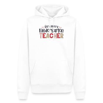 Very Merry Kindergarten Teacher Christmas School - Men’s Premium Organic Hoodie - white - Front - Nico (187cm)