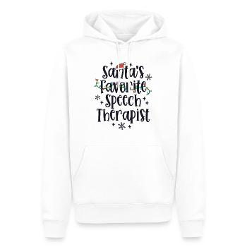 Cute Christmas Speech Therapist Language Therapy - Men’s Premium Organic Hoodie - white - Front - Nico (187cm)