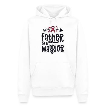 Vater eines Kriegers Gefäßfehlbildung - Männer Premium Bio Hoodie - Weiß - Vorne - Nico (187cm)