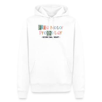 Promoteur de motricité fine ergothérapie ergothérapie - Sweat à capuche Premium bio Homme - blanc - Devant - Nico (187cm)