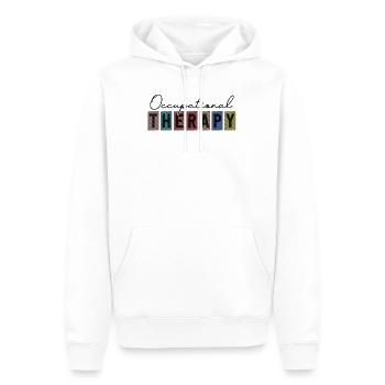 Rétro Ergothérapie Vintage OT School - Sweat à capuche Premium bio Homme - blanc - Devant - Nico (187cm)