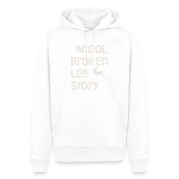 Cool broken leg story Funny mountain climbing - Men’s Premium Organic Hoodie - white - Front - Nico (187cm)