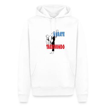 C’est le Taekwondo Cool Arts Martiaux Coréens - Sweat à capuche Premium bio Homme - blanc - Devant - Nico (187cm)
