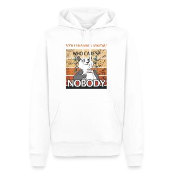 Personne ne se soucie de la citation drôle de café Panda - Sweat à capuche Premium bio Homme - blanc - Devant - Nico (187cm)