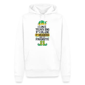 1. Klasse Lehrerin Elf Weihnachtsschulfest I - Männer Premium Bio Hoodie - Weiß - Vorne - Nico (187cm)