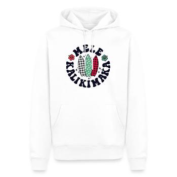 Mele Kalikimaka Christmas In Hawaii Hawaiian - Men’s Premium Organic Hoodie - white - Front - Nico (187cm)