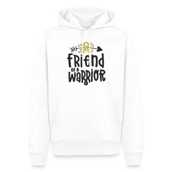 Freund eines Kriegers Unterstützungsteam Krebs im Kindesalter - Männer Premium Bio Hoodie - Weiß - Vorne - Nico (187cm)