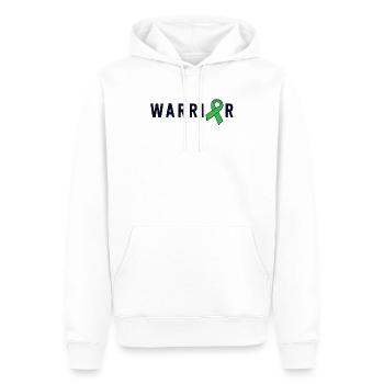 Mental Health Warrior Green Ribbon Bewusstsein - Männer Premium Bio Hoodie - Weiß - Vorne - Nico (187cm)