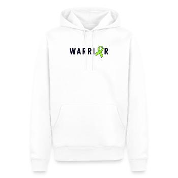 Krieger Limettengrün Bewusstsein Band Lyme-Borreliose - Männer Premium Bio Hoodie - Weiß - Vorne - Nico (187cm)