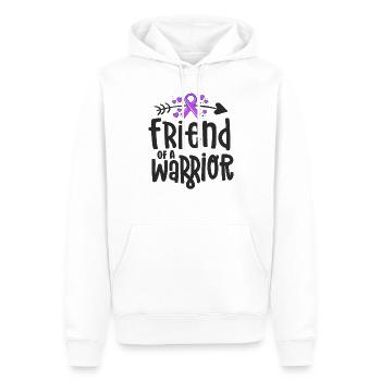 Friend Of A Warrior Support Team Alzheimers - Men’s Premium Organic Hoodie - white - Front - Nico (187cm)