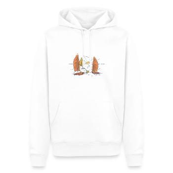 Les amis ne laissent pas les amis Naviguer seul Bateau Naviguer - Sweat à capuche Premium bio Homme - blanc - Devant - Nico (187cm)