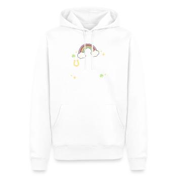 Glücklichster Bibliothekar aller Zeiten liest Retro St. Patricks - Männer Premium Bio Hoodie - Weiß - Vorne - Nico (187cm)