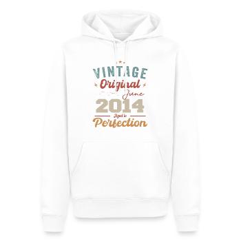 June 2014 Aged to Perfection June 2014 vintage - Men’s Premium Organic Hoodie - white - Front - Nico (187cm)