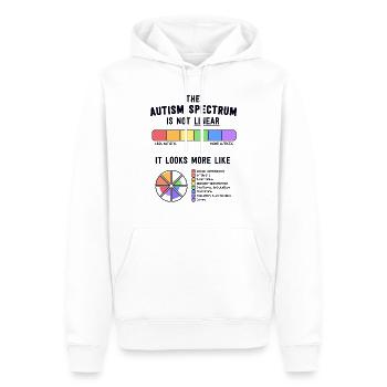 Chemises d’autisme Femmes Sensibilisation des mamans L’autisme est un - Sweat à capuche Premium bio Homme - blanc - Devant - Nico (187cm)