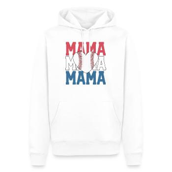 Baseball Mama Chemise Vintage Rétro Américain - Sweat à capuche Premium bio Homme - blanc - Devant - Nico (187cm)