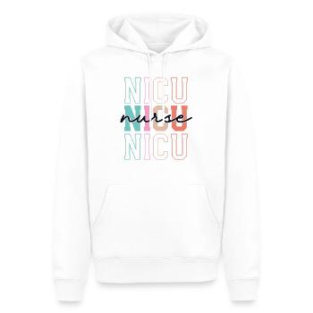 NICU Krankenschwester Rainbow Neugeborenen-Intensivstation - Männer Premium Bio Hoodie - Weiß - Vorne - Nico (187cm)