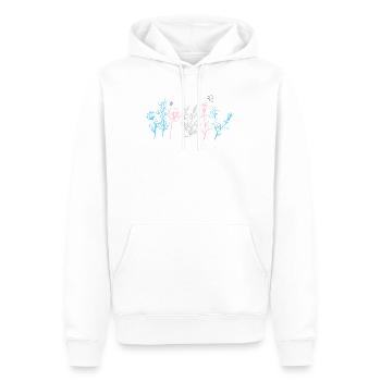 Transgender Wildflower Pride Month LGBT Subtil - Männer Premium Bio Hoodie - Weiß - Vorne - Nico (187cm)