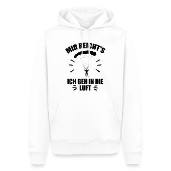 Mir reichts ich geh in die luft - Männer Premium Bio Hoodie - Weiß - Vorne - Nico (187cm)