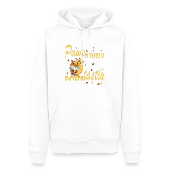 Chat Boba mordant à la patte-itively Boba-tastique - Sweat à capuche Premium bio Homme - blanc - Devant - Nico (187cm)