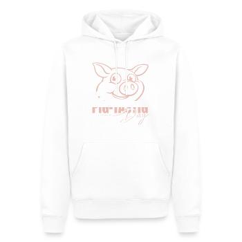 C’est un élevage de cochons de jour savoureux - Sweat à capuche Premium bio Homme - blanc - Devant - Nico (187cm)