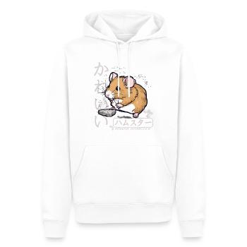 Kawaii-Hamster für Japan-Liebhaber und Haustierbesitzer - Männer Premium Bio Hoodie - Weiß - Vorne - Nico (187cm)
