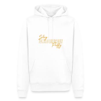 Bleiben Sie hamsterifisch flauschig für Hamsterliebhaber - Männer Premium Bio Hoodie - Weiß - Vorne - Nico (187cm)