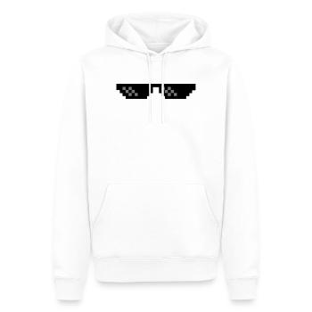 Pixel Brille Gangster - Männer Premium Bio Hoodie - Weiß - Vorne - Nico (187cm)