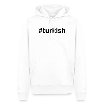 TURC Hashtag Türkei Turquie - Sweat à capuche Premium bio Homme - blanc - Devant - Nico (187cm)