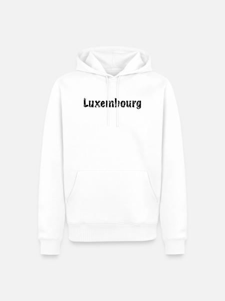 Luxembourg - Männer Premium Bio Hoodie - Weiß