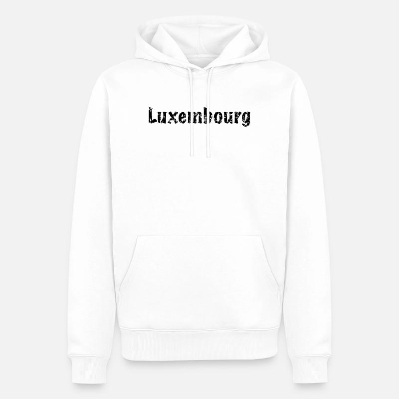 Luxembourg - Männer Premium Bio Hoodie - Weiß