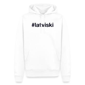 LETTISCH Lettland Hashtag Latvia - Männer Premium Bio Hoodie - Weiß - Vorne - Nico (187cm)