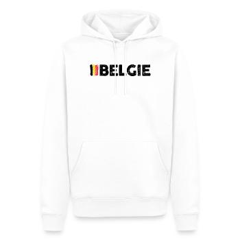 Bitte Design hochladen - Männer Premium Bio Hoodie - Weiß - Vorne - Nico (187cm)
