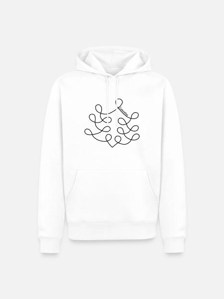 Weihnachtsbaum - Männer Premium Bio Hoodie - Weiß