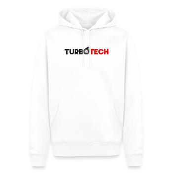 Turbotech - Turbocompresseur rouge et noir - Sweat à capuche Premium bio Homme - blanc - Devant - Nico (187cm)