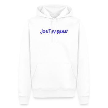 PAAR. ICH HABE GERADE GEHEIRATET. Junggesellinnenabschied. VALENTINSTAG. MARIES - Männer Premium Bio Hoodie - Weiß - Vorne - Nico (187cm)