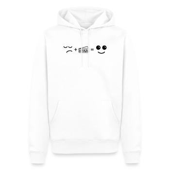 Traurig essen Kuchen Werden Glücklich - Männer Premium Bio Hoodie - Weiß - Vorne - Nico (187cm)