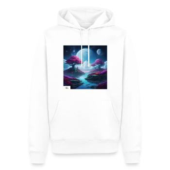 Paysage onirique doux et serein - Sweat à capuche Premium bio Homme - blanc - Devant - Nico (187cm)